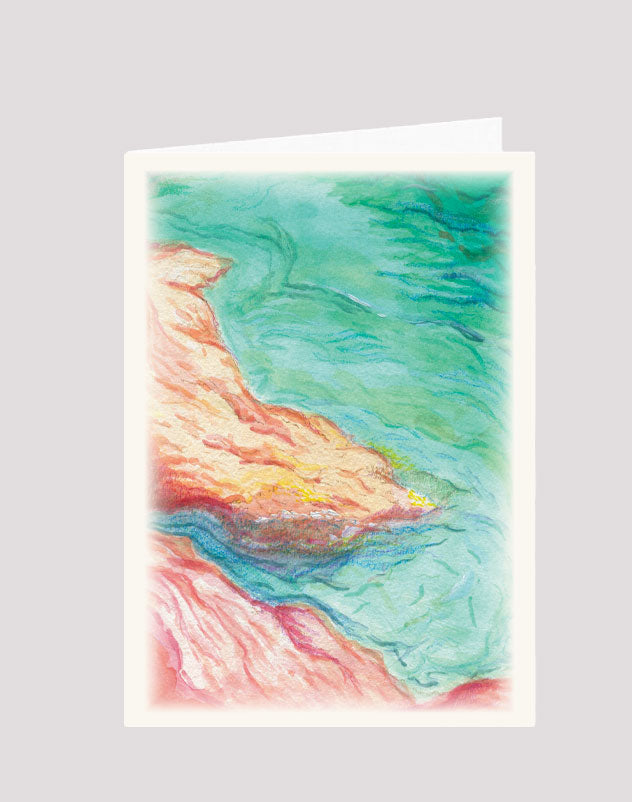 "Santorini Cliffs" Card