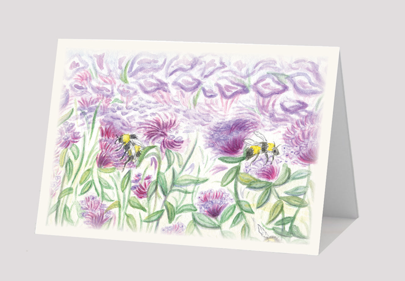 "Buzzing Through Thyme Blossoms" Card